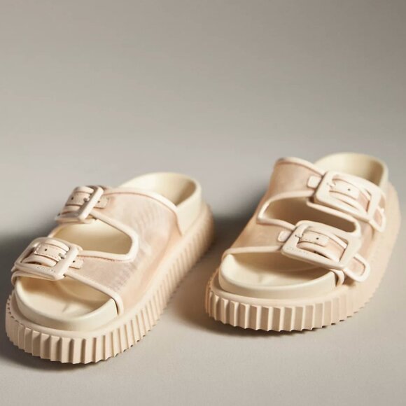 NWT Sam Edelman Slip-On Beige Sandals - Picture 1 of 5